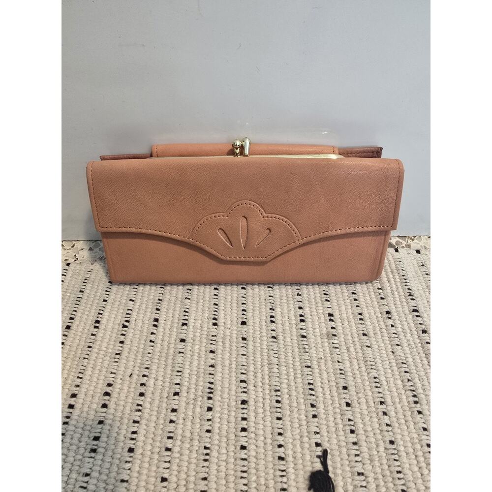 Princess Gardner Full Grain Leather Cowhide Clutch Wallet Retro Vintage western